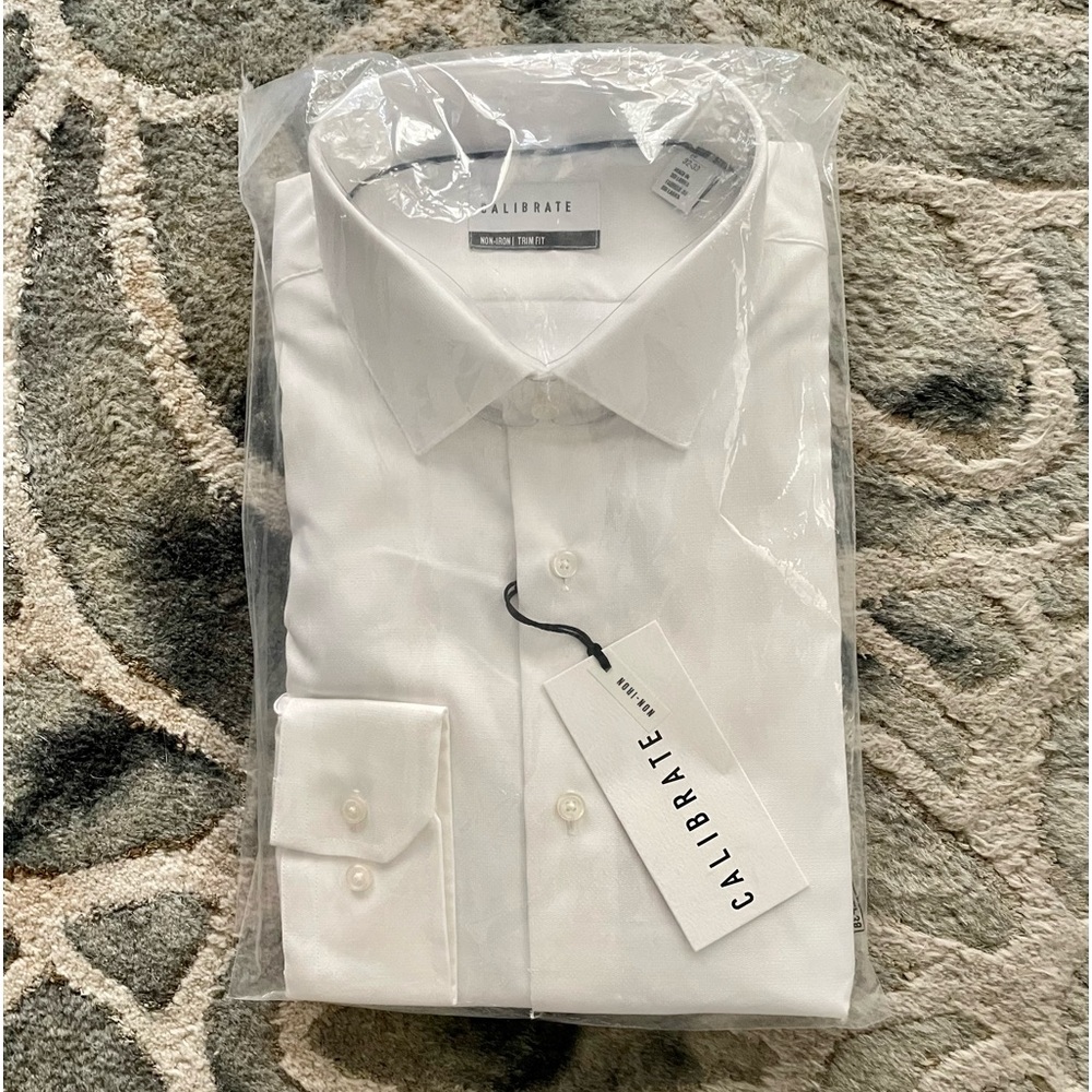 Calibrate Men’s White Dress Shirt by Nordstrom - NWT - Picture 2 of 6